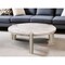 Homeroots 48" White and Silver Marble and Stainless Steel Round Coffee Table 372310 - alternate 7
