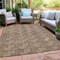 Homeroots 3' X 5' Brown And Beige Geometric Washable Indoor Outdoor Area Rug 594983 - alternate 9