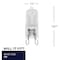 Bulbrite Halogen T4 Bi-Pin Base G9 Light Bulb, 75W, Frost, 5PK 860832 - alternate 3