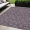 Homeroots 5' X 8' Purple Beige And Taupe Floral Washable Indoor Outdoor Area Rug 582303 - alternate 1