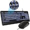 Delton KBM20 Wired Large Big-Button/Big-Key Backlit Keyboard and Mouse Combo, Black G20 - alternate 1