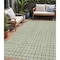 Homeroots 5' X 8' Green And Ivory Geometric Washable Indoor Outdoor Area Rug 595548 - alternate 1