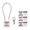 Brady Velocity 8in Compact Cable Lockout Padlocks Nylon 4in Shackle Clearance KD White CPPL-WHT-200CB-KD - alternate 3