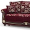 Homeroots 95" Burgundy Chenille Convertible Futon Sleeper Sofa And Toss Pillows With Storage 607082 - alternate 7