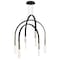 Cwi Lighting Curva Integrated LED 38in Black Chandelier with Handcrafted Glass 1725P38-6-101 - alternate 1