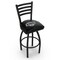 Holland Bar Stool Co 25" Blk Wrinkle Los Angeles Kings Swivel Bar Stool, Ladder Back L01425LAKing - alternate 1