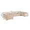 Homeroots Beige Italian Leather Power Reclining U Shaped Eight Piece Corner Sectional With Console 632561 - alternate 14