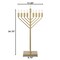 Vintiquewise Chabad Style Gold Finish Hanukkah Menorah for Entryway, Living Room, Office, and Kitchen with LED QI004693.GD - alternate 10