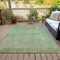 Homeroots 3' X 5' Green And Ivory Abstract Washable Indoor Outdoor Area Rug 631065 - alternate 6