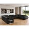Homeroots Black Italian Leather Power Reclining U Shaped Ten Piece Corner Sectional With Console 634693 - alternate 15