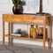 Bali & Pari Ghina Modern and Contemporary Natural Light Mappa Real Burl Wood 2-Drawer Console Table 249-13921-ZORO - alternate 10