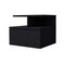 Homeroots 12" Black Wood One Drawer Nightstand with Integrated Tech 518170 - alternate 1
