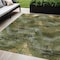 Homeroots 5' X 8' Olive Green And Gold Abstract Washable Indoor Outdoor Area Rug 587141 - alternate 1