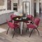 Regency Round Kahlo Breakroom Table W/ 4 M Stack Chairs, 36 in W, 36 in L, Neo Walnut TPL36RNDNWCM47BY - alternate 7