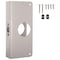 Prosource Door Reinforcer, 2-3/8 in Backset, 1-3/4 in Thick Door, Steel, Satin Nickel, 9 in H, 4 in W HSH-050SBN-PS - alternate 1
