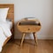 Homeroots 21" Natural Solid Wood Oval One Drawer Nightstand 651527 - alternate 16