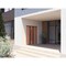Vdomdoors Front Exterior Prehung Aluminum Double Doors Ronex1033 Teak Mirrored Clear Glass Entry Metal Modern RONEX1033DEXD-OAK-W72xH96-LH-O - alternate 3