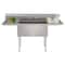 Koolmore 72 in. 18-Gauge Two-Compartment Sink with Dual 18 in. Drainboards, Bowl Dimensions 18''x18''x14'' KM-SB181814-18B3 - alternate 1