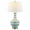 Jonathan Y Tucker 30.5 in. Striped Ceramic/Metal LED Table Lamp, Green/White JYL3054A - alternate 1