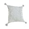 Homeroots 18" Gray And Silver Geometric Viscose Throw Pillow Cover with Tassels 714217 - alternate 4
