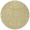 Homeroots 8' Tan And Beige Round Floral Washable Indoor Outdoor Area Rug 603457 - alternate 9