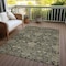 Homeroots 8' X 10' Charcoal And Beige Damask Washable Indoor Outdoor Area Rug 603380 - alternate 8