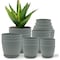 Campior Plastic Plant Pots with Drainage, Home Decor Flower Pot, Stackable Design for Indoor Outdoor Use, 20PK CMPGRY20 - alternate 1