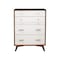 Homeroots 38" Brown and White Solid Wood Four Drawer Chest 524153 - alternate 1
