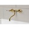 Kingston Brass Double-Handle Wall Mount Bathroom Faucet, Brushed Brass KS315SB - alternate 6