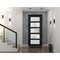 Vdomdoors Front Exterior Prehung FiberGlass Door Frosted Glass / Manux 8002 Matte Black / Office Commercial a MANUX8002EXD-BLK-W36 x H80-RH - alternate 4