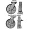 Hyw Products Heavy Duty Caster Set 8in Steel Wheels, 2 Swivel & 2 Swivel with Brake, 4PK 40-80S-A1-SS-2,40-80S-A1-SS-TB-2 - alternate 3