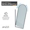 Anzzi Ember Series 74x 34in Framed Arch Fixed Shower Screen Door, Matte Black, 8mm Tempered Fluted Glass SD-AZ18-01MB-FL - alternate 19