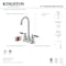 Kingston Brass Double-Handle 4" Centerset High-Arc Bar Faucet, Polished Chrome FB8491DKL - alternate 2