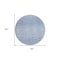 Homeroots 8' Denim Blue And Blue Round Abstract Washable Indoor Outdoor Area Rug 587406 - alternate 6