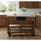 Homeroots Brown And Silver 48in Rolling Kitchen Cart With Storage 285820 - alternate 4