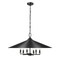 Z-Lite Rialto 6 Light Pendant, Matte Black Outer, Signature Rubbed Brass Inner, 32 In W x 16.5 In H 1953-32MB - alternate 6