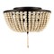 Jonathan Y Allison 15" 3-Light Shabby Chic Farmhouse Wood Beaded/Metal LED Flush Mount, Oil Rubbed Bronze/Cream JYL9019B - alternate 9