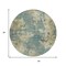 Homeroots 8' Teal Blue And Beige Round Abstract Washable Indoor Outdoor Area Rug 630707 - alternate 7