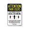 Signmission PSA, Park Users Practice Social Distancing, 10in X 7in Peel And Stick Wall Graphic, NS-RD-710-25412 OS-NS-RD-710-25412 - alternate 1
