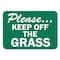 Signmission OSHA Please.Keep Off The Grass Trespassing Property, 10" Height, 14" Width, Plastic, 1014-L-20002 OS-CL-P-1014-L-20002 - alternate 1