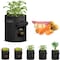 Ipower 7-Gallon Potato Grow Bags Planter Pots with Handle, Access Flap and Visual Window, 5PK GLGROWBAGWINDOW7X5 - alternate 1