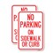 Signmission No Parking on Sidewalk or Curb, 18'' X 24'' 2 Signs, Heavy Gauge Aluminum, 2PK A-1824-2PACK-23694 - alternate 1