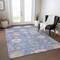Homeroots 9' X 12' Blue Pink And Ivory Floral Washable Indoor Outdoor Area Rug 605311 - alternate 8