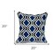 Homeroots 20" Blue and White Geometric Cotton Throw Pillow 529288 - alternate 5