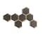 Apollo Tile Aureole 8.66 in. x 9.84 in. Matte Jet Black and Brown Porcelain Hexagon Wall and Floor Tile (8.07 sq ft/case) - 18 Sheets APLENC88GRFA - alternate 10