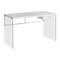 Homeroots 48" White and Clear Computer Desk 333411 - alternate 1