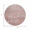 Homeroots 8' Blush And Pink Round Abstract Washable Indoor Outdoor Area Rug 616222 - alternate 7