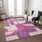 Homeroots 9' X 12' Blush And Mauve Geometric Washable Indoor Outdoor Area Rug 617900 - alternate 9