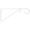 Landscapers Select Hanging Plant Bracket, 9-5/8 L, Steel, White, Wall Mount Mounting GB0373L - alternate 1