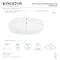 Kingston Brass 59" Acrylic Oval Double Ended Freestanding Tub with Drain, Glossy White VTOV593023U - alternate 5